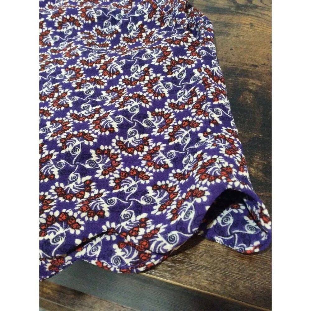 June & Hudson printed short shorts scalloped hem Medium M floral high rise